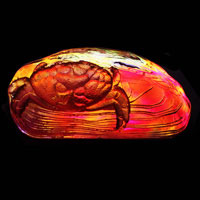 Cast Glass / Crab / Red / 4.75”