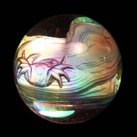 Lead Crystal Cast Glass / Crab / Purple / 3”