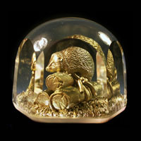 Lead Crystal Cast Glass / Hedgehog / 2.75”