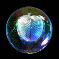 Lead Crystal Cast Glass / Love Shell / 3”