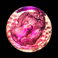 Lead Crystal Cast Glass / Octopus / Purple 2 / 3”