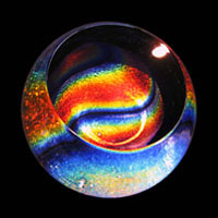Lampworked / Diachromatic / Rainbow / 2.5”