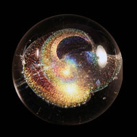 Lampworked / Diachromatic / Swirl / 2.5”