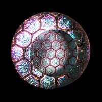 Lampworked / Honeycomb / Blue / 2.5”