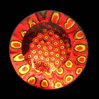 Lampworked / Milli / Dots / Orange / 2.5”