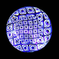 Lampworked / Milli / Squares / Blue / 2.5”