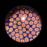 Lampworked / Milli / Stars / Blue & Red / 2.5”